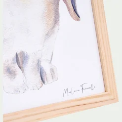 alinea Matelas Enfant|Déco Murale*Image aquarelle encadrée Lapin bélier - A4