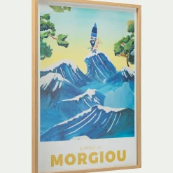 alinea Matelas Enfant|Déco Murale*Image encadrée motif morgiou 53x73cm - Bleu