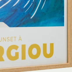alinea Matelas Enfant|Déco Murale*Image encadrée motif morgiou 53x73cm - Bleu