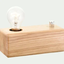 alinea Lampe De Chevet|Lampe À Poser*Lampe à poser en bois intensité variable H7cm Naturel