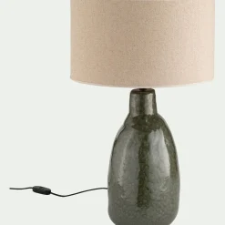 alinea Lampe À Poser*Lampe à poser électrifiée en céramique et coton H62cm - Vert