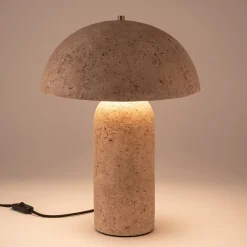 alinea Lampe De Chevet|Lampe À Poser*Lampe à poser électrifiée en céramique et papier mâché H31cm - Beige