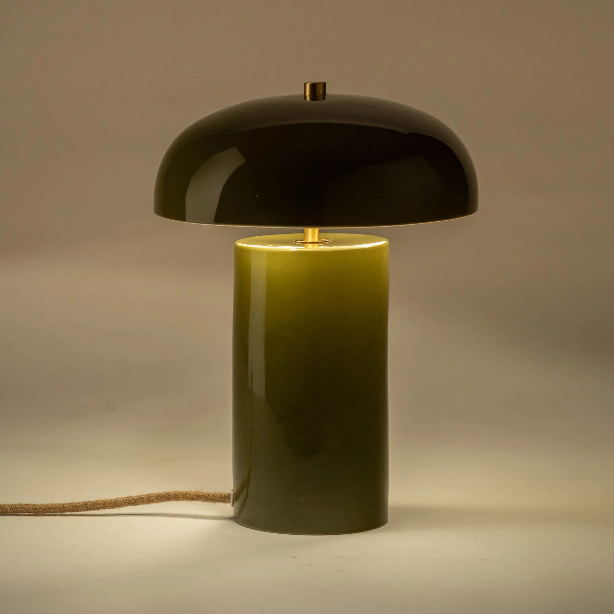 alinea Lampe À Poser*Lampe à poser électrifiée en porcelaine D23,2cm - Vert