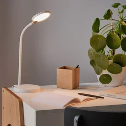alinea Lampe De Bureau|Lampe À Poser*Lampe de bureau avec variateur H31,50cm - Blanc