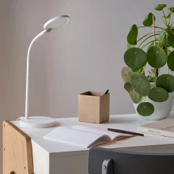 alinea Lampe De Bureau|Lampe À Poser*Lampe de bureau avec variateur H31,50cm - Blanc