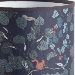 alinea Matelas Enfant|Lampe Chambre Enfant*Lampe en cotonnette motif Bosquet - bleu D18xH30cm