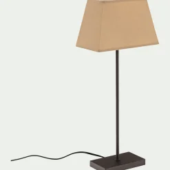 alinea Lampe De Chevet|Lampe À Poser*Lampe métal avec abat-jour H47cm - taupe clair Marron