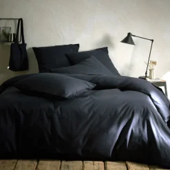 alinea Parure De Lit*Linge de lit uni en coton - calabrun Gris