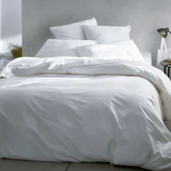 alinea Parure De Lit*Linge de lit uni en coton - Blanc