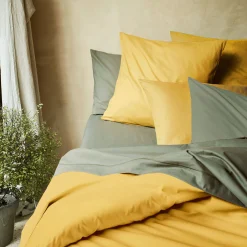 alinea Parure De Lit*Linge de lit uni en coton - genet Jaune