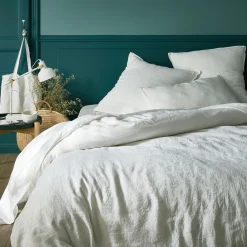 alinea Parure De Lit*Linge de lit uni en lin lavé - capelan Blanc