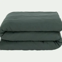 alinea Parure De Lit*Linge de lit uni en lin lavé - cèdre Vert