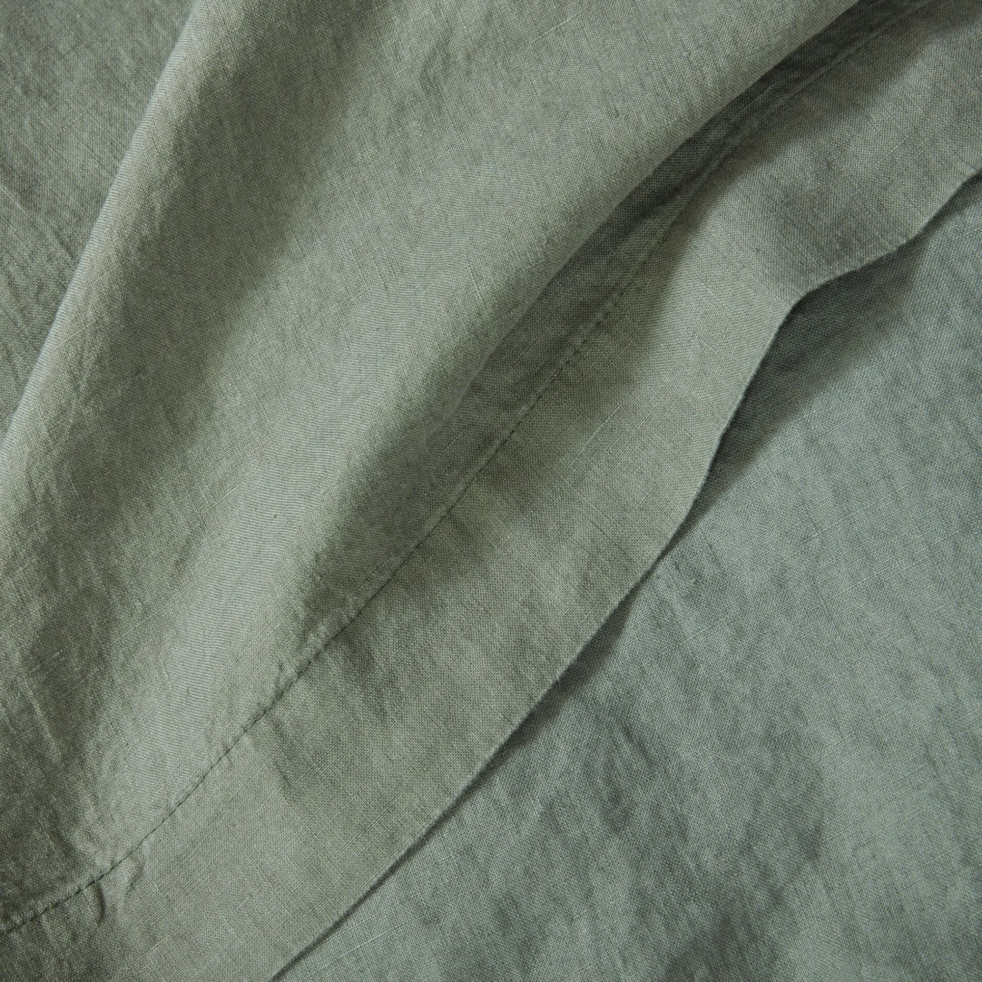 alinea Parure De Lit*Linge de lit uni en lin lavé - cèdre Vert
