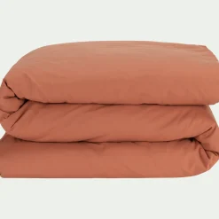 alinea Parure De Lit*Linge de lit uni en percale de coton - brun rustrel Marron