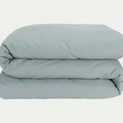 alinea Parure De Lit*Linge de lit uni en percale - calaluna Bleu