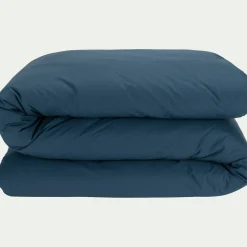 alinea Parure De Lit*Linge de lit uni en percale de coton - figuerolles Bleu