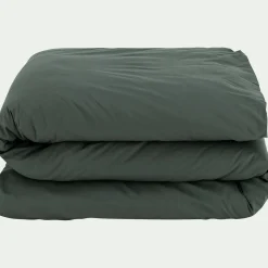alinea Parure De Lit*Linge de lit uni en percale de coton - cèdre Vert