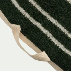 alinea Serviette Invité*Linge de toilette à rayures en coton - Vert