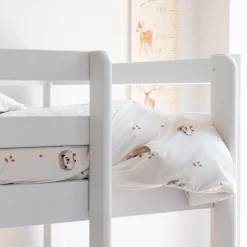 alinea Lit Enfant|Lit Enfant*Lit enfant mi-haut 1 place en pin massif 90x200cm - Blanc