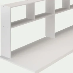 alinea Lit Enfant|Lit Enfant*Lit mezzanine en pin 90x200cm avec bureau - Blanc