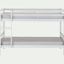 alinea Lit Enfant|Lit Enfant*Lit superposé modulable en pin 90x200cm avec sommier à lattes - Blanc