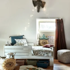 alinea Lit Enfant|Lit Enfant*Lit évolutif 1 place blanc en pin massif 3 positions pour enfant avec matelas évolutif