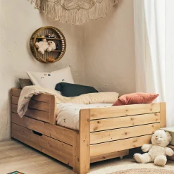 alinea Lit Enfant|Lit Enfant*Lit évolutif 1 place en pin massif 3 positions pour enfant - Bois clair