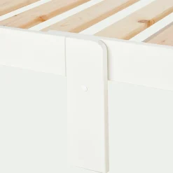 alinea Lit Enfant|Lit Enfant*Lit évolutif 1 place en pin massif 3 positions pour enfant - Blanc