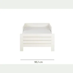 alinea Lit Enfant|Lit Enfant*Lit évolutif 1 place en pin massif 3 positions pour enfant - Blanc