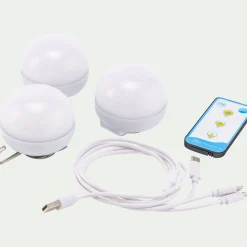 alinea Luminaire Exterieur*Lot de 3 ampoules d'extérieur rechargeables - Blanc