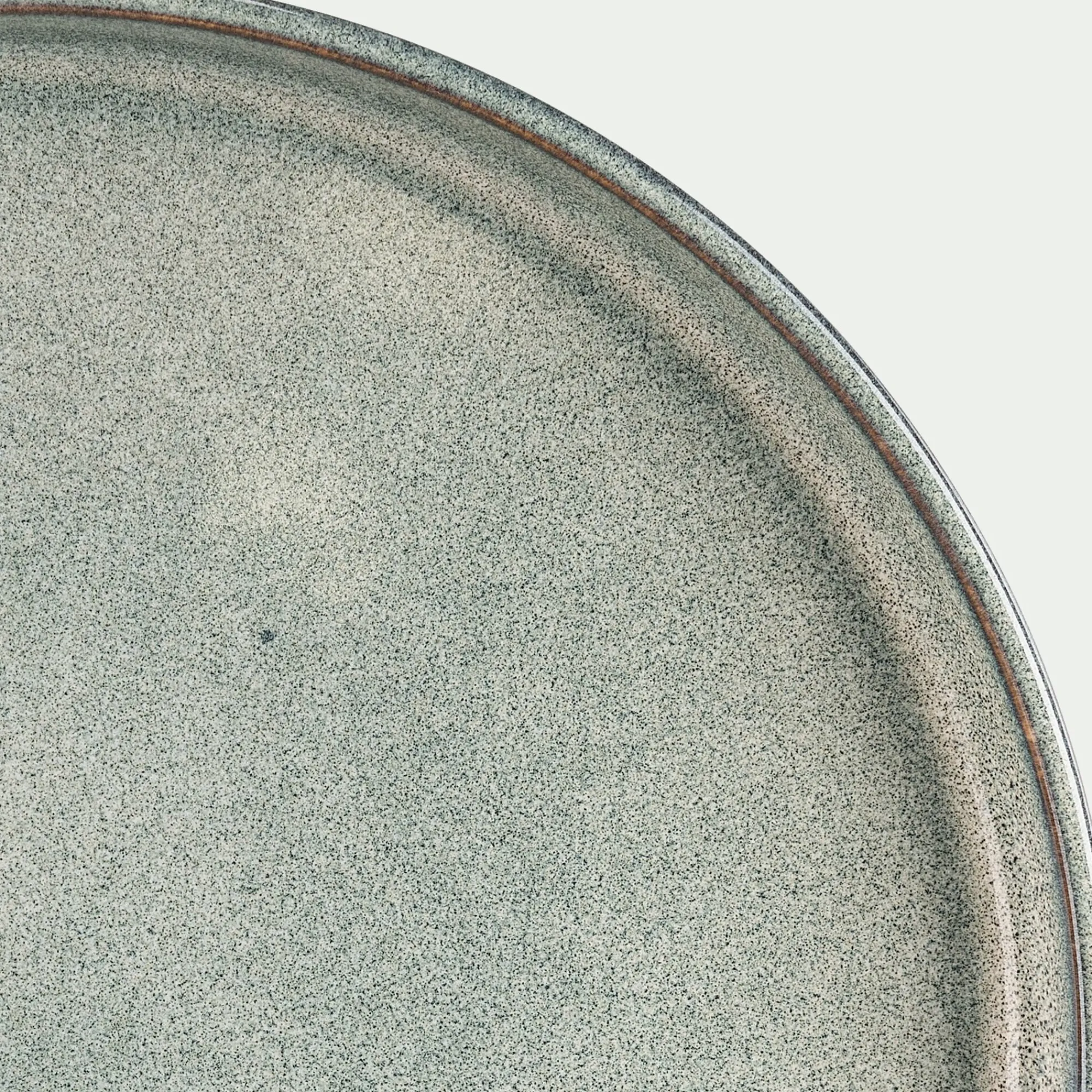 alinea Assiette|Assiette De Noël*Lot de 4 assiettes à dessert en grès émail réactif D21cm - borie Gris