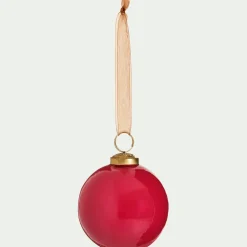 alinea Boule De Noël*Lot de 6 boules de Noël en verre D8cm - Rouge