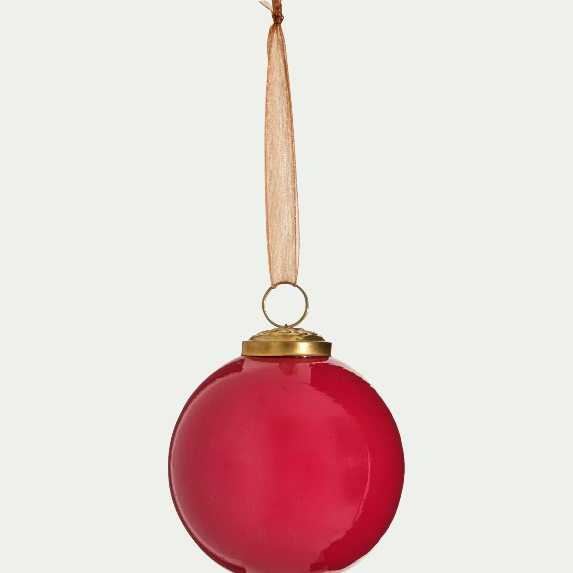 alinea Boule De Noël*Lot de 4 boules de Noël en verre D9cm - Rouge