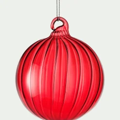 alinea Boule De Noël*Lot de 6 boules de Noël en verre D8cm - Rouge