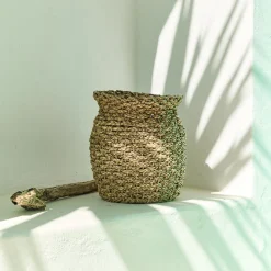 alinea Pot De Fleur*Lot de 2 cache-pots tressés en jonc de mer - Naturel