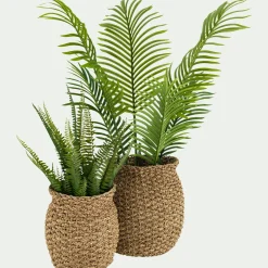 alinea Pot De Fleur*Lot de 2 cache-pots tressés en jonc de mer - Naturel