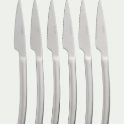 alinea Couvert De Table*Lot de 6 couteaux à steak en inox Gris