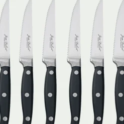 alinea Couteau De Cuisine*Lot de 6 couteaux à steak en inox - Noir