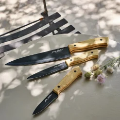 alinea Couteau De Cuisine*Lot de 3 couteaux en bois d'acacia Bois foncé