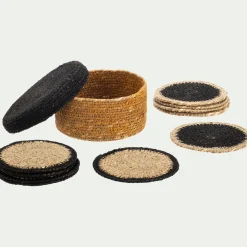 alinea Plateau*Lot de 10 dessous de verres en jonc de mer - Naturel