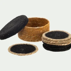 alinea Plateau*Lot de 10 dessous de verres en jonc de mer - Naturel