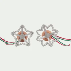 alinea Emporte-Pièce Et Cercle À Pâtisserie*Lot de 2 emporte-pièces étoile et fleur en aluminium - Argenté