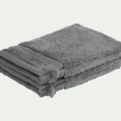alinea Gant De Toilette*Lot de 2 gants de toilette bouclette en coton - anthracite Gris