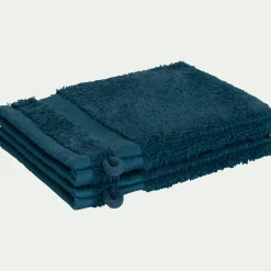alinea Gant De Toilette*Lot de 2 gants de toilette en coton peigné - Bleu figuerolles