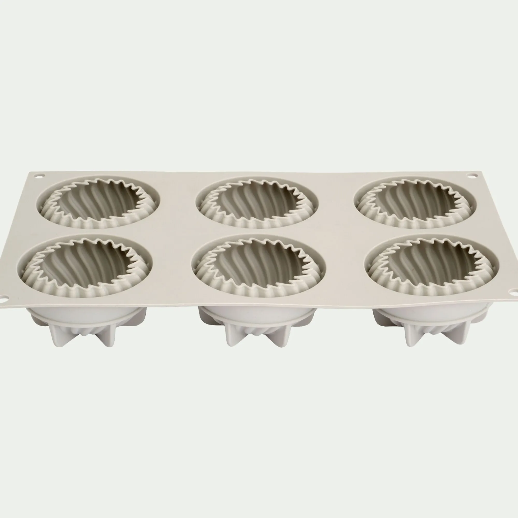 alinea Moule À Gâteau*Lot de 6 moules à gâteau en silicone platinium D7,3cm - Gris