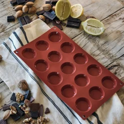 alinea Moule À Gâteau*Lot de 15 moules à tartelettes en silicone platinium - Marron