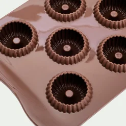 alinea Moule À Gâteau*Lot de 11 moules en forme de couronne en silicone platinium - Marron