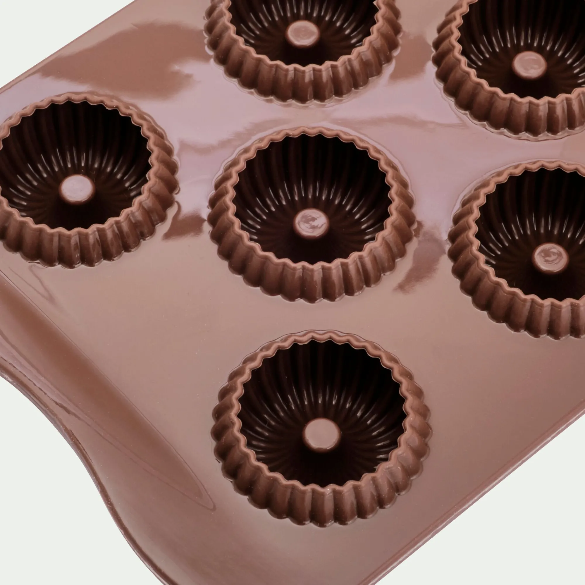 alinea Moule À Gâteau*Lot de 11 moules en forme de couronne en silicone platinium - Marron