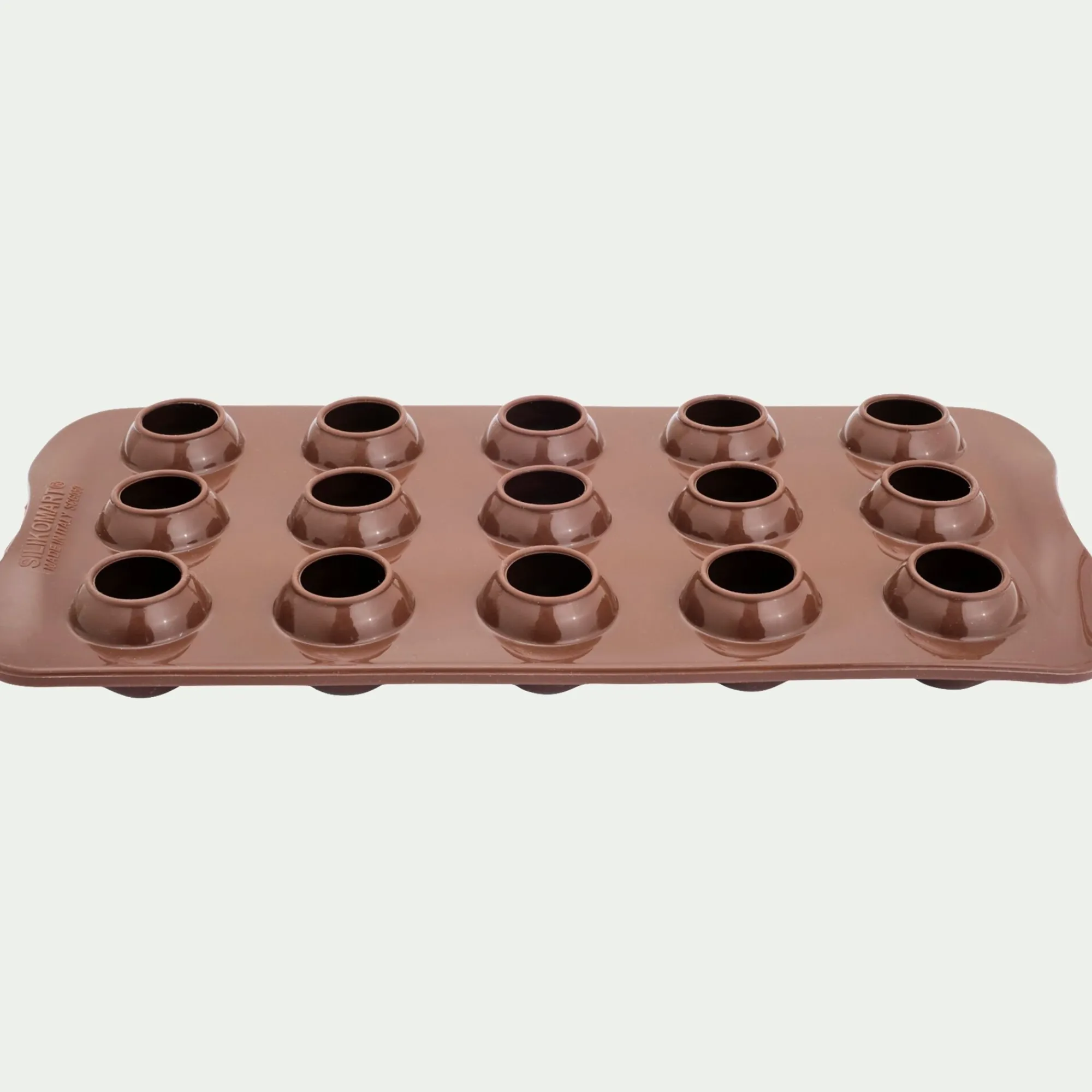 alinea Moule À Gâteau*Lot de 15 moules ronds en silicone platinium - Marron