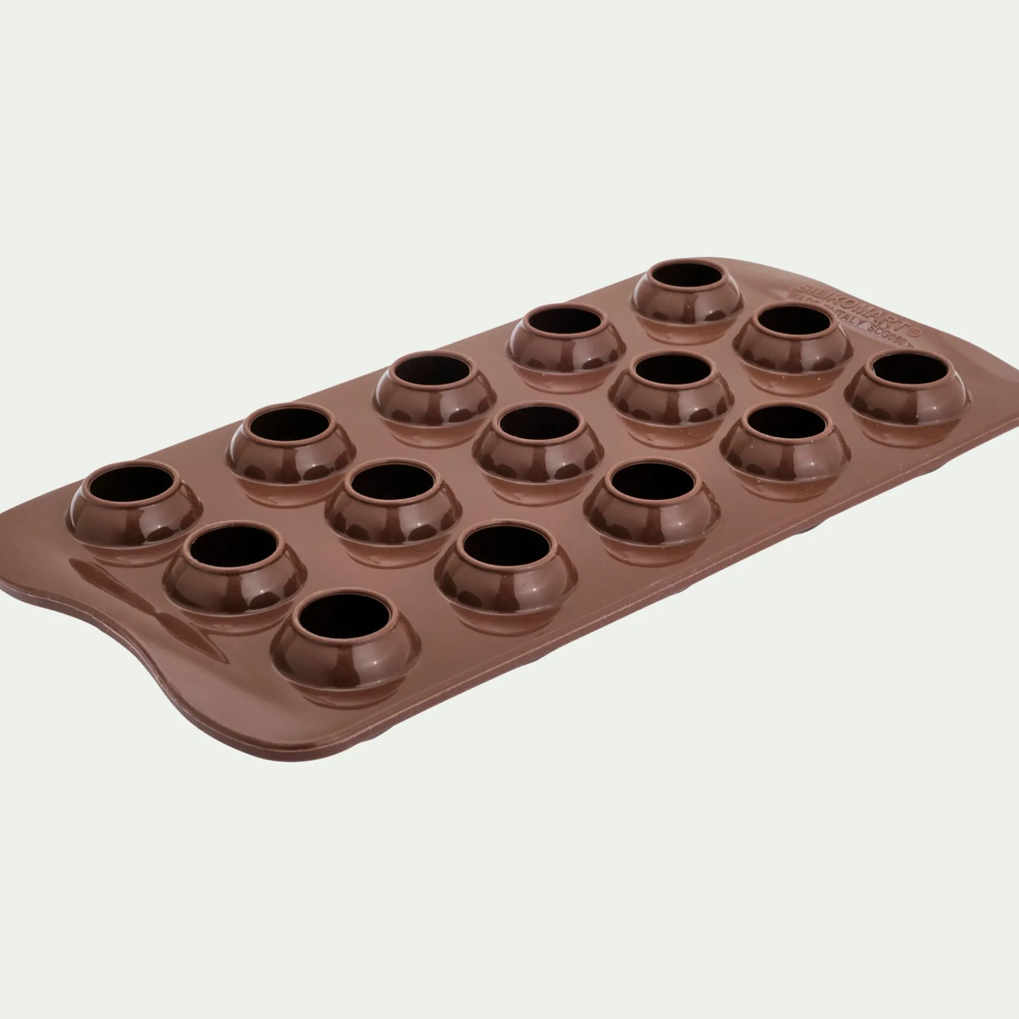 alinea Moule À Gâteau*Lot de 15 moules ronds en silicone platinium - Marron